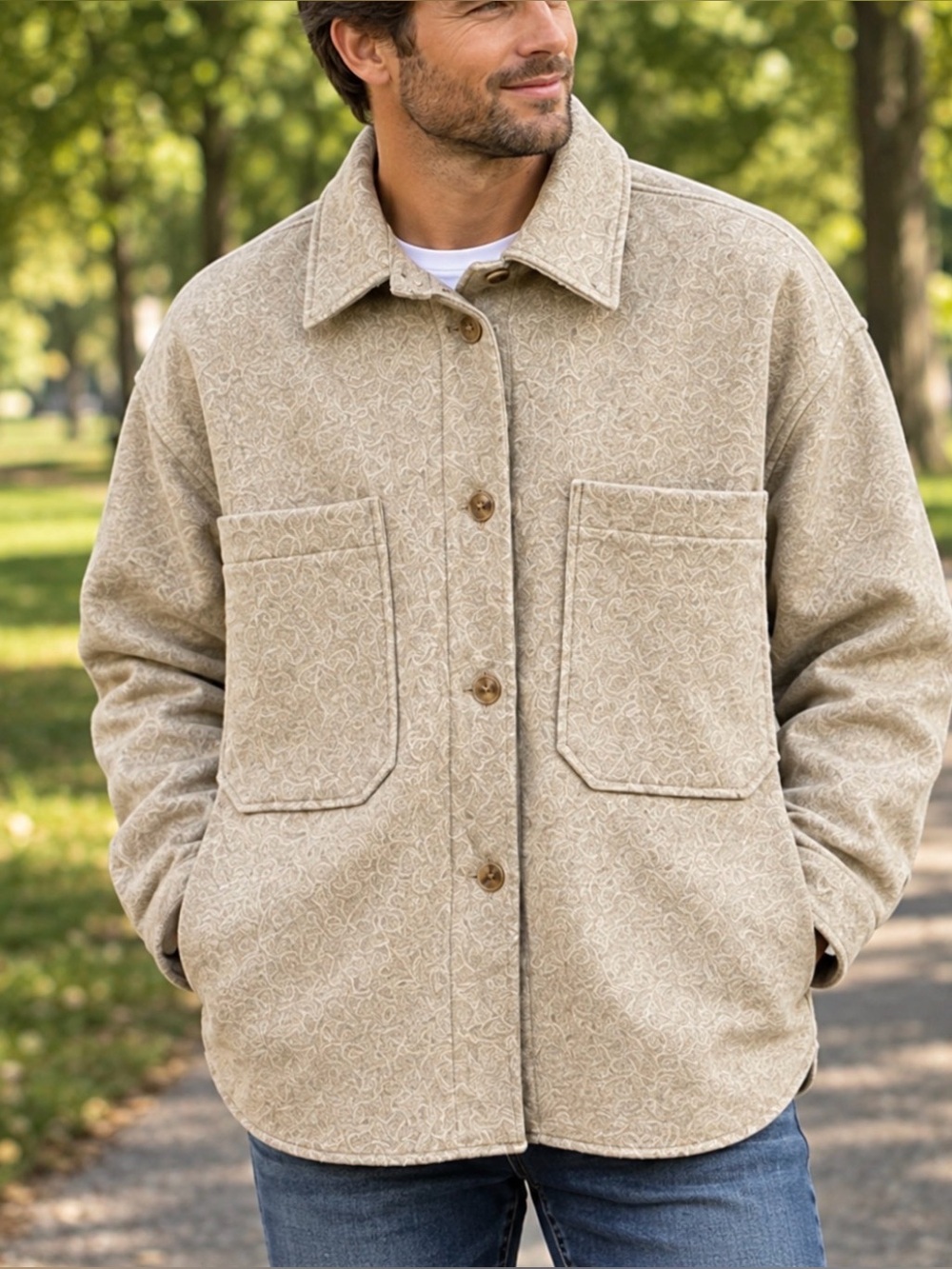 Oak + Fort Oversized Shirt Jacket Shacket